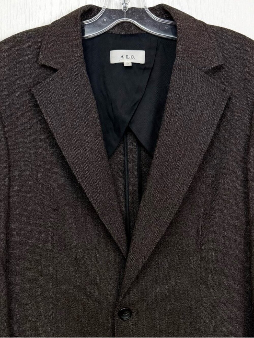 A.L.C Tailored Single Button Blazer Jacket Women's Size 10 Brown - Picture 6 of 9
